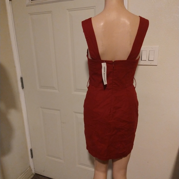 (NWT URBAN OUTFITTERS burgundy dress size 2 xs - Picture 7 of 14